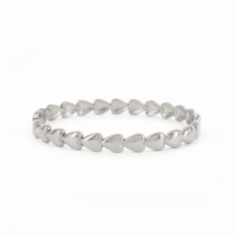 Bangle Hartjes gesloten Lillian zilver - Kalli