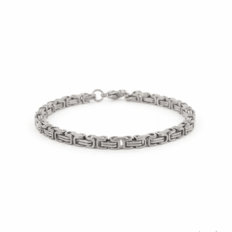 Armband koningsschakel recht Nanja zilver - Kalli