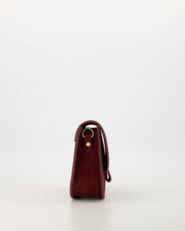 Tas Flora suede bordeaux - Teatro