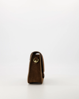 Tas Flora suede donkerbruin - Teatro
