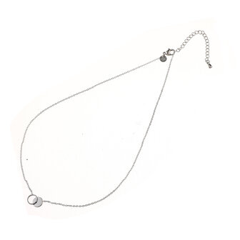 Ketting N56030-1 twee rondjes zilver - ​​​​​​​Day&amp;Eve