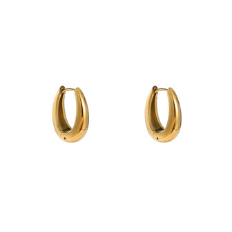 Oorbellen E56458-2 ovaal creole goud - Day&amp;Eve