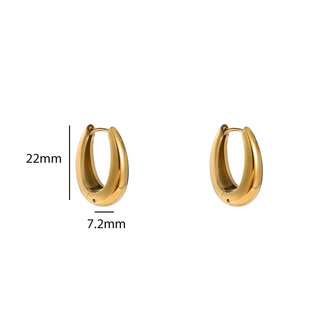 Oorbellen E56458-2 ovaal creole goud - Day&amp;Eve