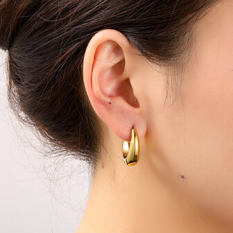 Oorbellen E56458-2 ovaal creole goud - Day&amp;Eve