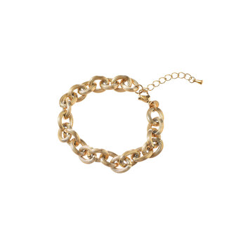 Armband B56056-2 brede schakelarmband met reli&euml;f goud - ​​​​​​​Day&amp;Eve