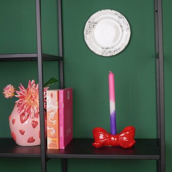Kandelaar strik rood - HouseVitamin