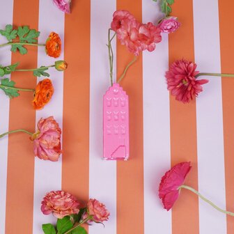 Vaas huis roze maat M - HouseVitamin