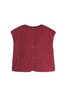 Teddy gilet donkerrood