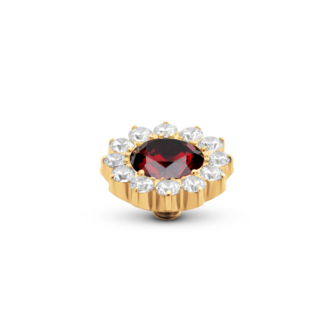 Steentje twisted Slay D.D. Garnet goud TMG2 - Melano