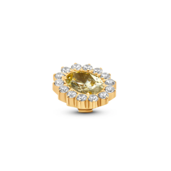Steentje twisted Dynasty Lemon goud TMH1 - Melano