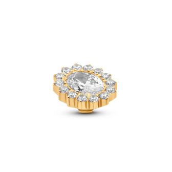 Steentje twisted Dynasty Crystal goud TMH1 - Melano