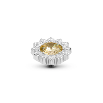 Steentje twisted Slay Lemon zilver TMG2 - Melano