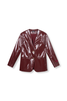 Nep lakleren blazer Mea rood - Refined Department
