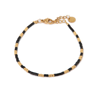 Armband K.SA.340.1 Midnight black goud - Label Kiki