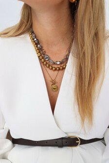 Ketting K.SK.217.1 Grey rock goud - Label Kiki