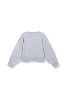 Trui/sweater oversized cropped Lovee grijs - Refined Department