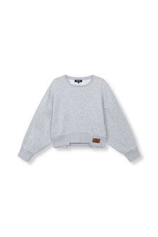 Trui/sweater oversized cropped Lovee grijs - Refined Department