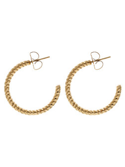 Oorbellen hoops bewerkt goud - Rose &amp; Camellia