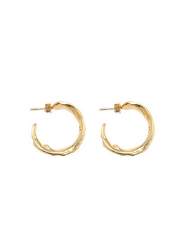 Oorbellen blaadje goud - Rose &amp; Camellia