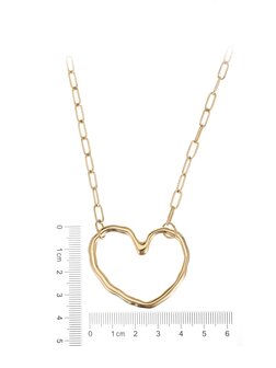 Ketting schakel groot hart goud - Rose &amp; Camellia