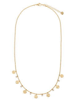 Ketting diamantjes en muntjes goud - Rose &amp; Camellia