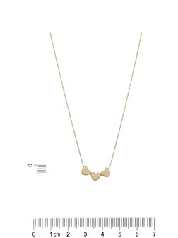 Ketting drie hartjes goud - Rose &amp; Camellia