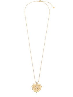 Lange ketting hartje diamantje goud - Rose &amp; Camellia