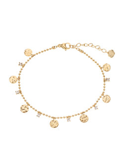 Armband diamantjes en muntjes goud - Rose &amp; Camellia