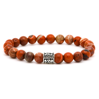 Armband Redstone silver 8MM - Karma Him