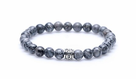 Armband Crazy silver cilinder 8MM - Karma Him