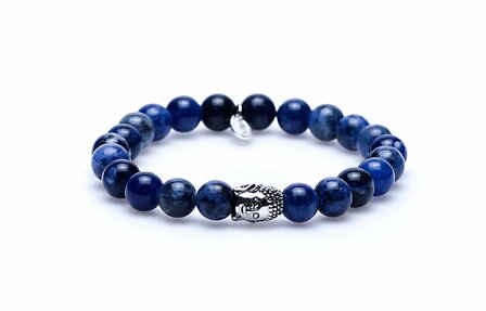 Armband Fast &amp; Firois silver buddha 8MM - Karma Him