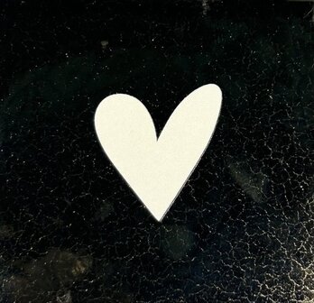 Tegeltje hartje goud/creme - YETT