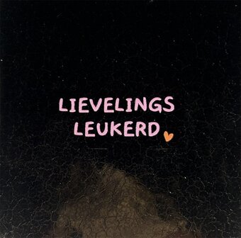 Tegeltje lievelings leukerd goud/roze - YETT