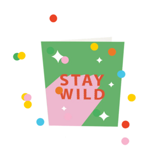 Confetti Card Stay wild - TheGiftLabel