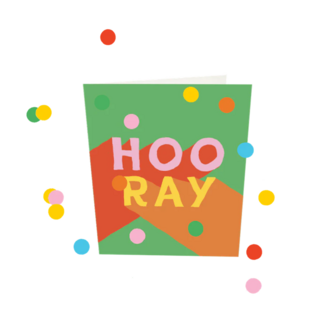 Confetti Card Hooray - TheGiftLabel