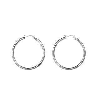 Oorbellen E1307-4-1 basic hoops 40mm zilver- Day&amp;Eve 