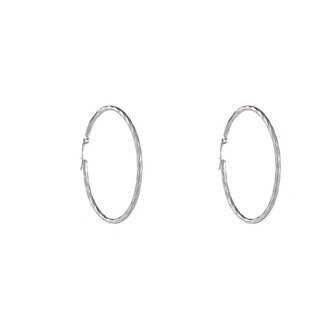 Oorbellen E4290-5-1 Basic gedraaide hoops groot zilver - Day&amp;Eve 