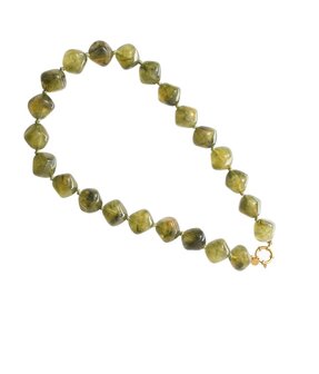 Ketting kralen met slot N56503-3 olijf/goud - ​​​​​​​Day&amp;Eve