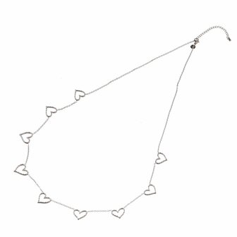 Ketting N56490-1 long hearts zilver - ​​​​​​​Day&amp;Eve