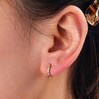 Oorbellen E4476-2 sparkle hoop goud - Day&amp;Eve