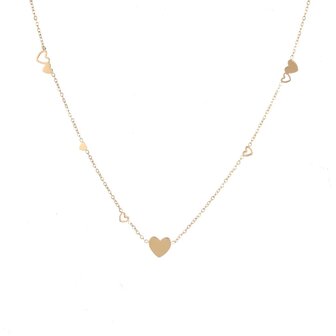 Ketting N2227-2 hearts goud - Day&amp;Eve 