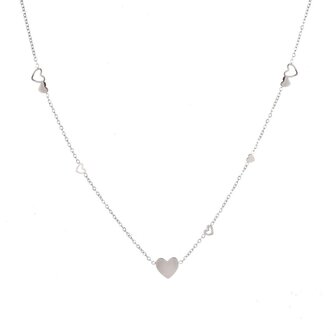 Ketting N2227-1 hearts zilver - Day&amp;Eve 