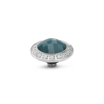 Steentje twisted Glimmer TME8 retro blue zilver - Melano