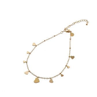 Armband B4499-2 hartjes goud - Day&amp;Eve 