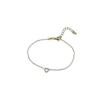 Armband B4900-2 hartje met pareltjes goud - Day&amp;Eve 
