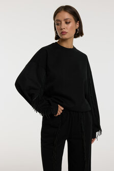 Sweater Dani met kralen zwart - Refined Department
