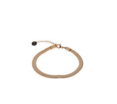 Armband B0805-2 platte snake breed goud - Day&amp;Eve 