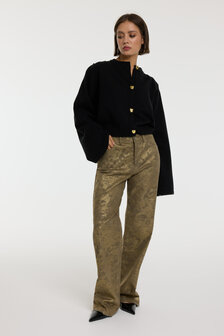 Broek Hannah met goudkleurige coating - Refined Department