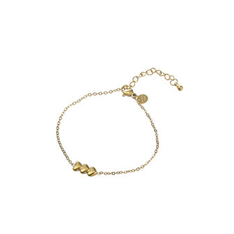 Armband TB4738-2 Triple hearts bracelet goud - Day&amp;Eve