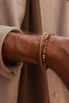 Armband mini brown gold - George The Label
